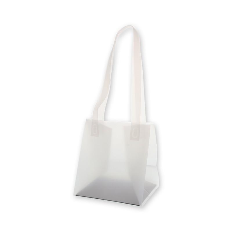 >HEIKO 手提げポリ袋 ポリチャームバッグ W3S ナチュラル 厚み0.05mm 表記入 20枚/袋