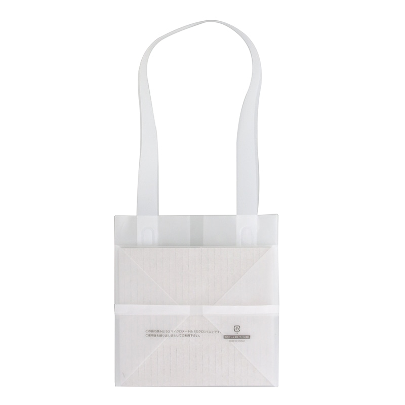 HEIKO 手提げポリ袋 ポリチャームバッグ W3S ナチュラル 厚み0.05mm 表記入 20枚/袋