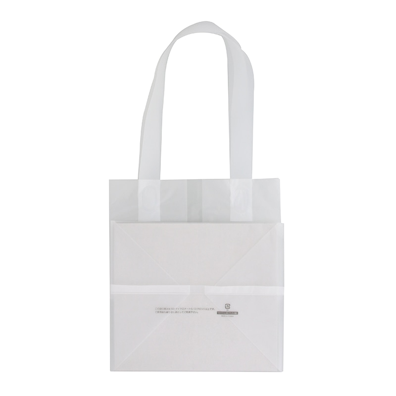 HEIKO 手提げポリ袋 ポリチャームバッグ WSS ナチュラル 厚み0.05mm 表記入 20枚/袋