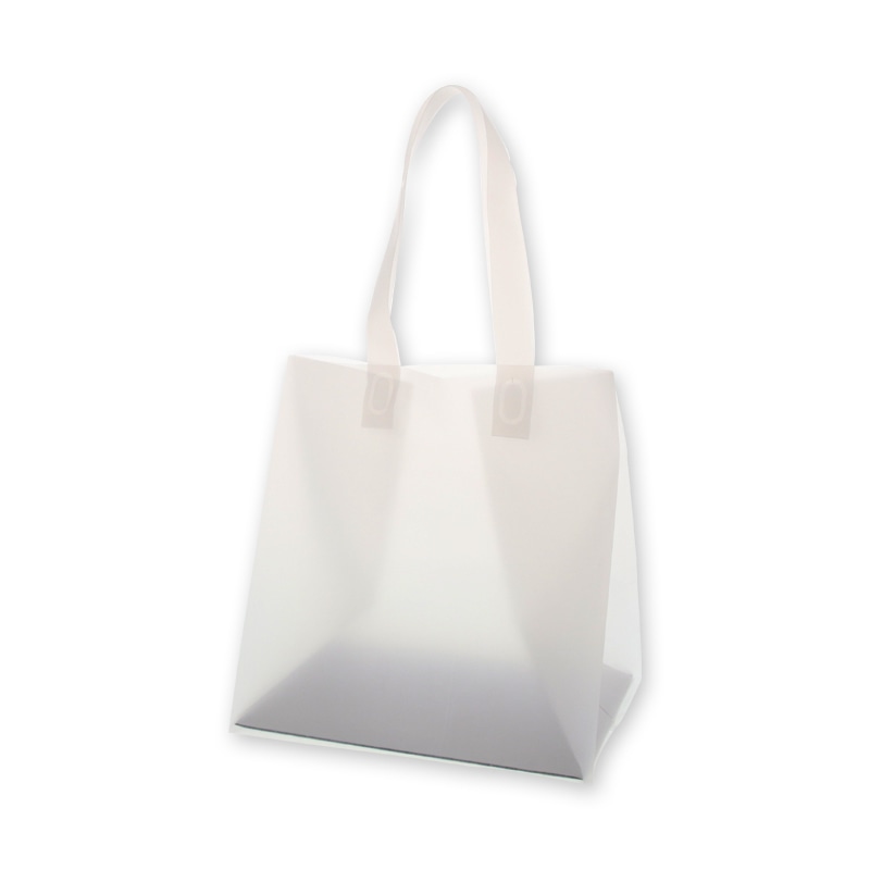 HEIKO 手提げポリ袋 ポリチャームバッグ WS ナチュラル 厚み0.05mm 表記入 20枚/袋