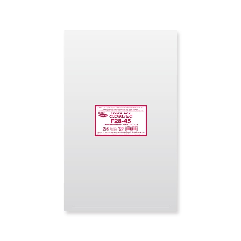 HEIKO OPP袋 クリスタルパック POD F28-45(フレームシール) 100枚/袋
