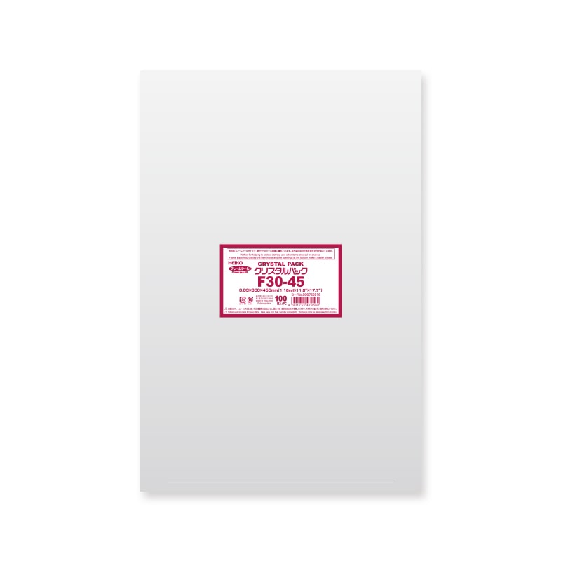 HEIKO OPP袋 クリスタルパック POD F30-45(フレームシール) 100枚/袋