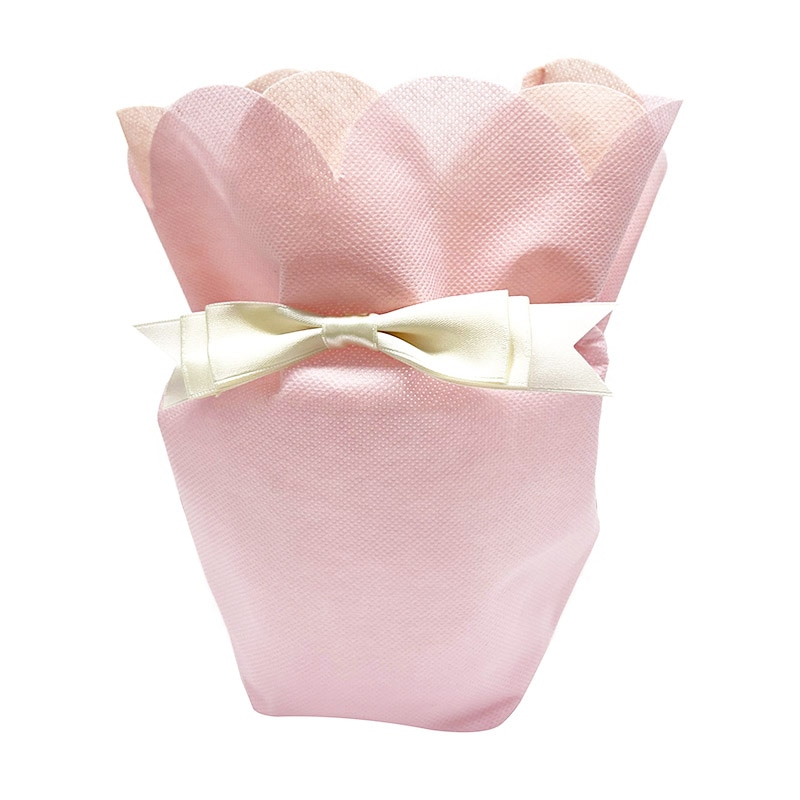 HEIKO 鉢カバー 不織布ポットバッグ 4号 ピンク 10枚/袋