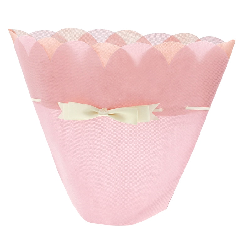 HEIKO 鉢カバー 不織布ポットバッグ 5号 ピンク 10枚/袋