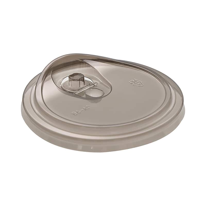 HEIKO 透明カップ A-PET ストローレスリッド 口径98mm用 Nブラック 50個/袋