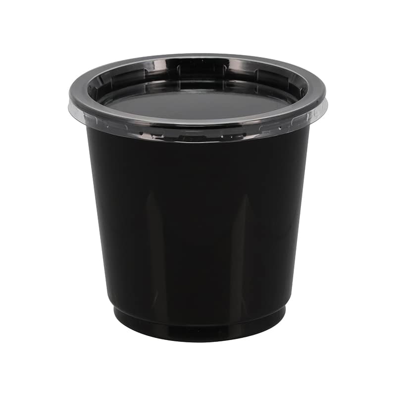 HEIKO 製菓資材 PPデザートカップ 口径74mm 190CC ブラック 50個/袋