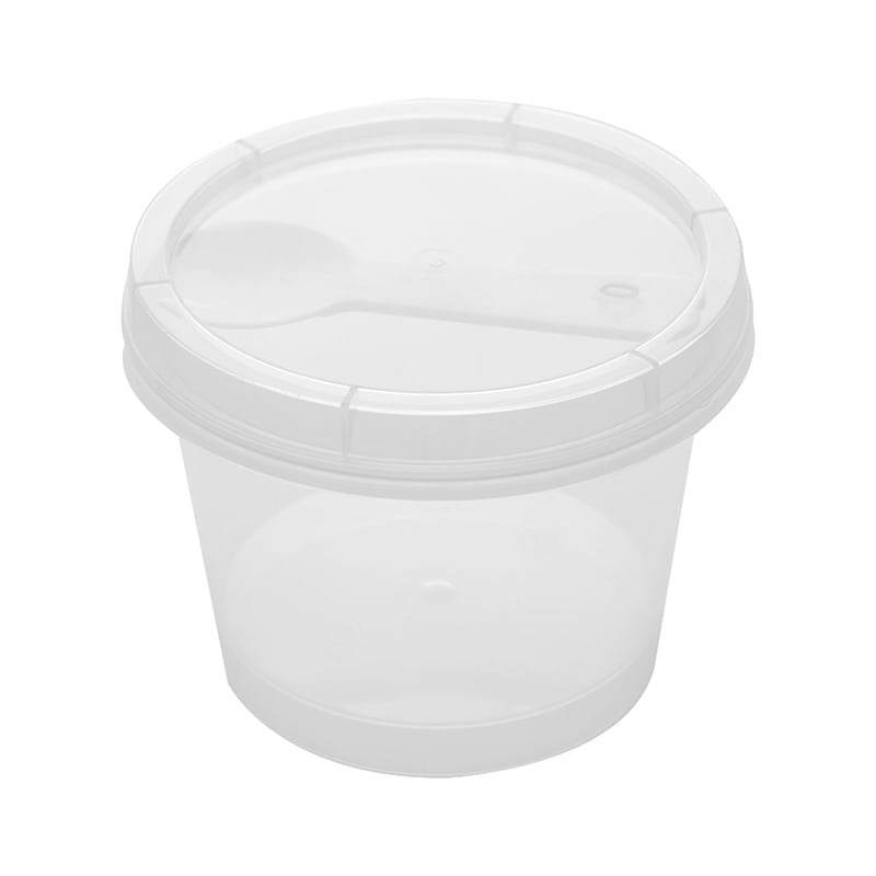 HEIKO PPデザートカップ 蓋・スプーン付 CH146 210CC 10個/袋