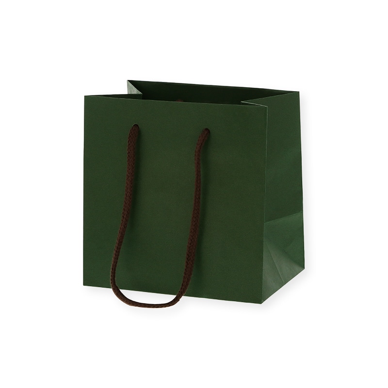 HEIKO 紙袋 カラーチャームバッグ MW グリーン 10枚/袋