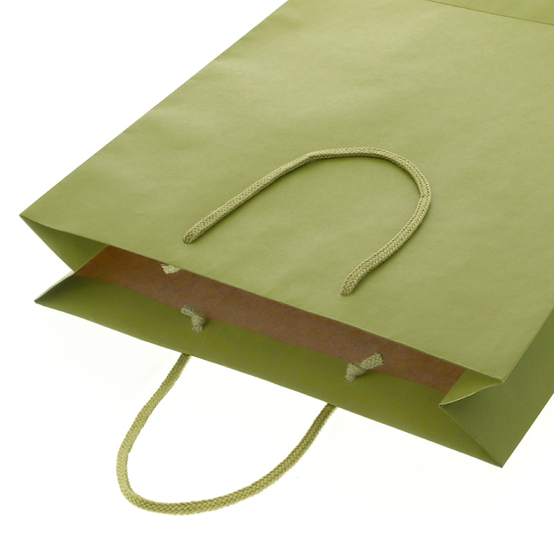 HEIKO 紙袋 カラーチャームバッグ 2才 ヒワ 10枚/袋