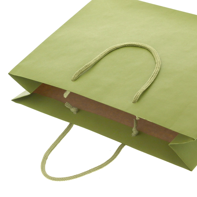 HEIKO 紙袋 カラーチャームバッグ 3才 ヒワ 10枚/袋