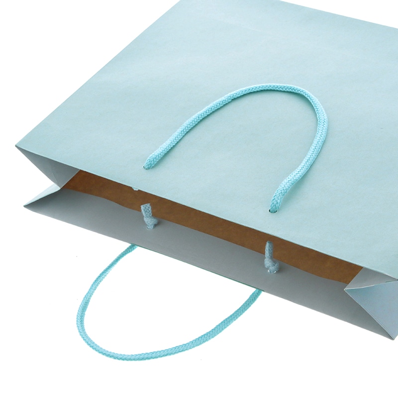 HEIKO 紙袋 カラーチャームバッグ 3才 ミズ 10枚/袋