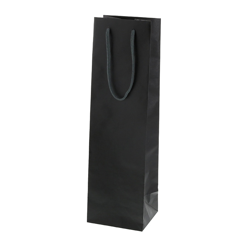 HEIKO 紙袋 カラーチャームバッグ 一升瓶用 黒 10枚/袋