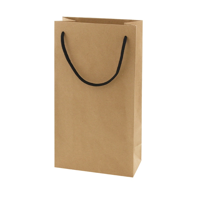 HEIKO 手提げ紙袋 ワインバッグ 2本 ライナー無地 10枚/袋