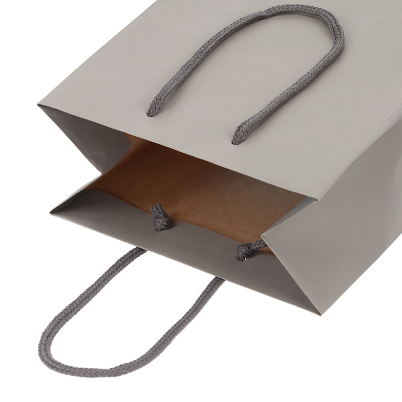 HEIKO 手提げ紙袋 カラーチャームバッグ 20-12 グレー 10枚/袋