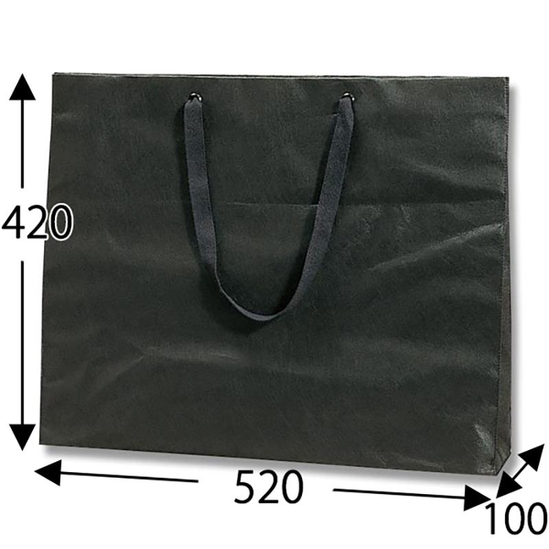 HEIKO 不織布手提げ袋 ファッションバッグ F-L 黒 10枚/袋