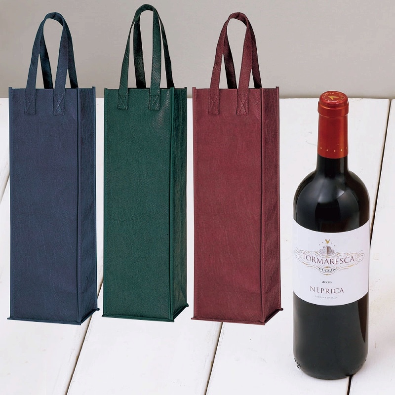 HEIKO 不織布手提げ袋 Fバッグ ワイン用 コン 10枚/袋