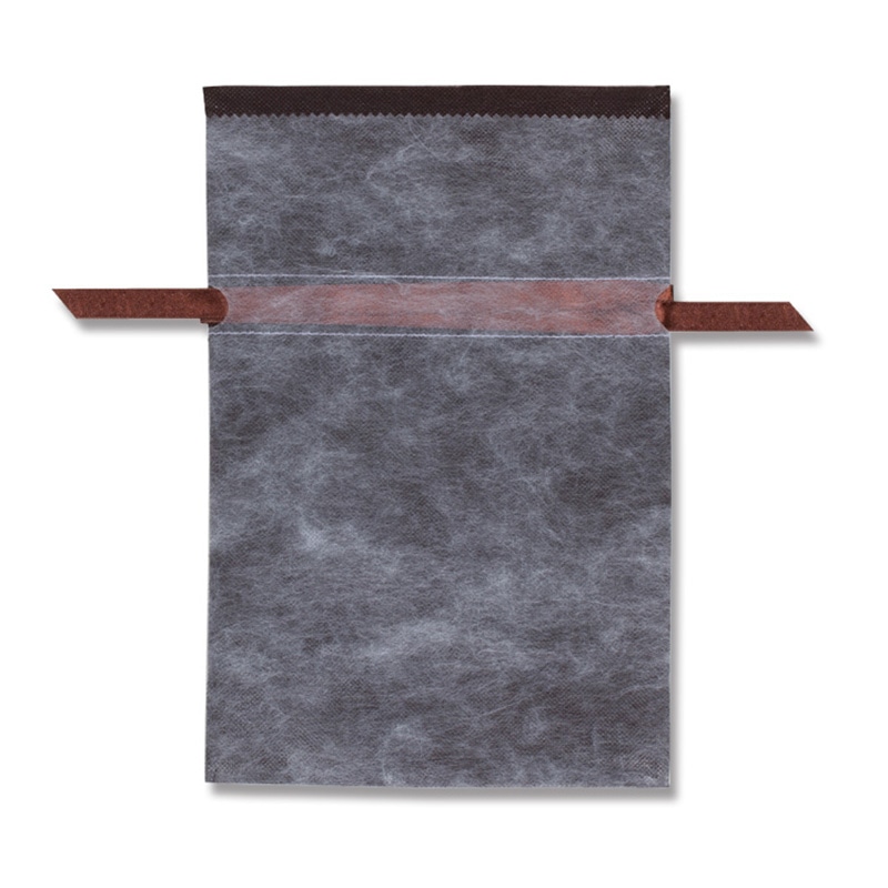 HEIKO 不織布巾着袋 Fバッグ Wシャンテタイプ M 無地 ブラウン 10枚/袋