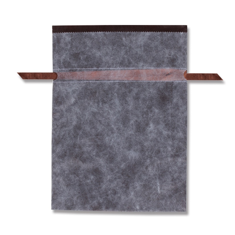 HEIKO 不織布巾着袋 Ｆバッグ Ｗシャンテタイプ L 無地 ブラウン 10枚/袋