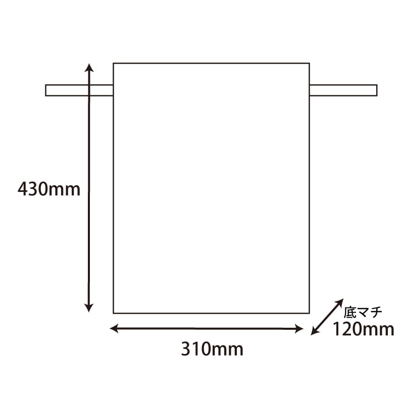 HEIKO 不織布巾着袋 Ｆバッグ Ｗシャンテタイプ L 無地 ブラウン 10枚/袋