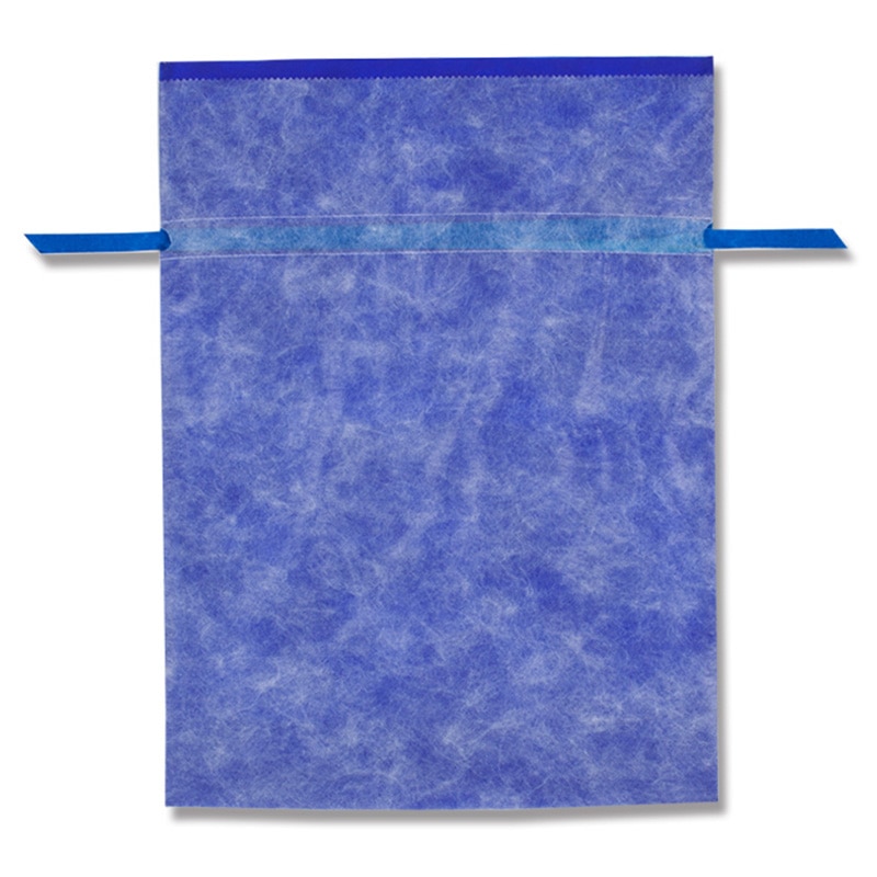 HEIKO 不織布巾着袋 Ｆバッグ Ｗシャンテタイプ LL 無地 ネイビー 5枚/袋