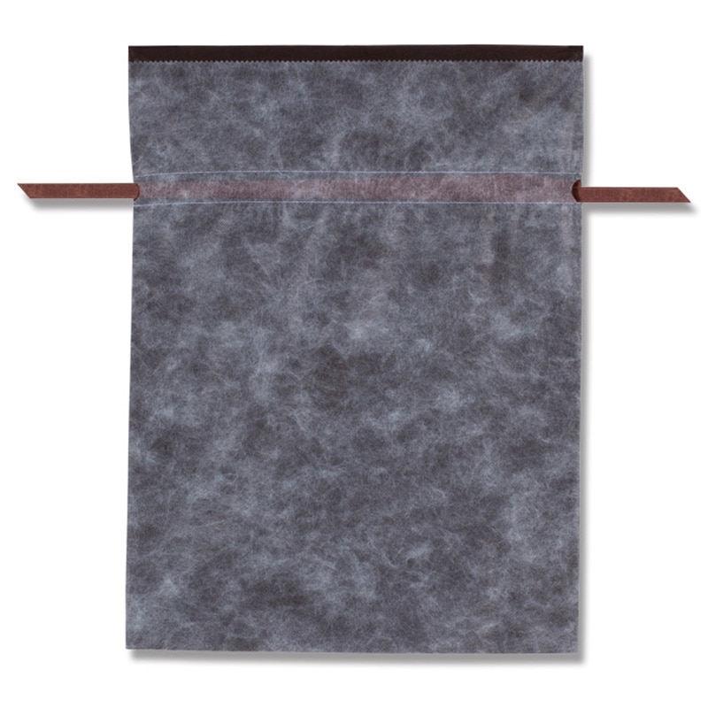 HEIKO 不織布巾着袋 Fバッグ Wシャンテタイプ LL 無地 ブラウン 5枚/袋