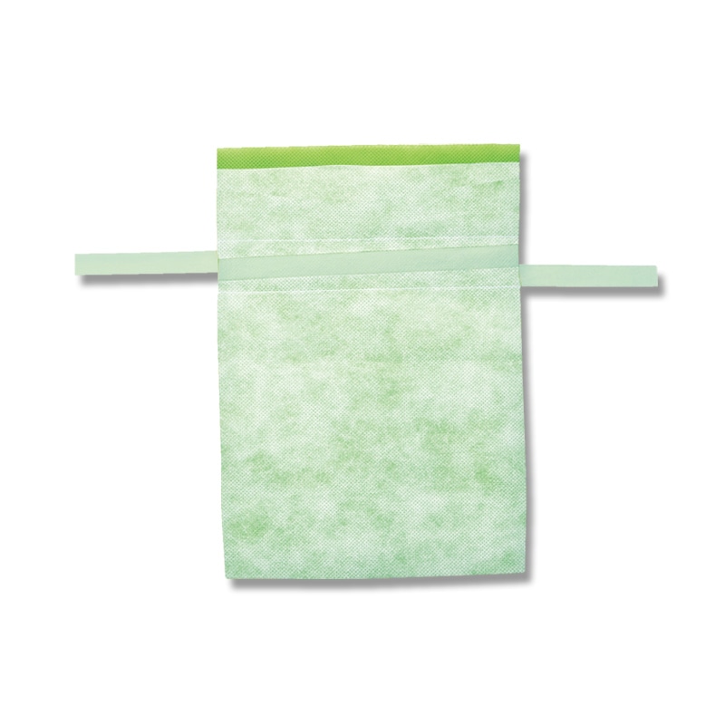 不織布巾着袋 Fバッグ Wシャンテタイプ S ライトグリーン 10枚/袋