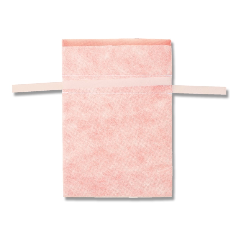 不織布巾着袋 Fバッグ Wシャンテタイプ L ライトピンク 10枚/袋