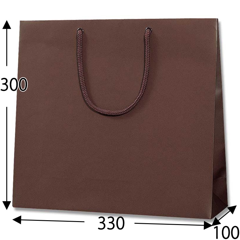 HEIKO 紙袋 ブライトバッグ GM チョコブラウンMT(マットPP貼り) 10枚/袋