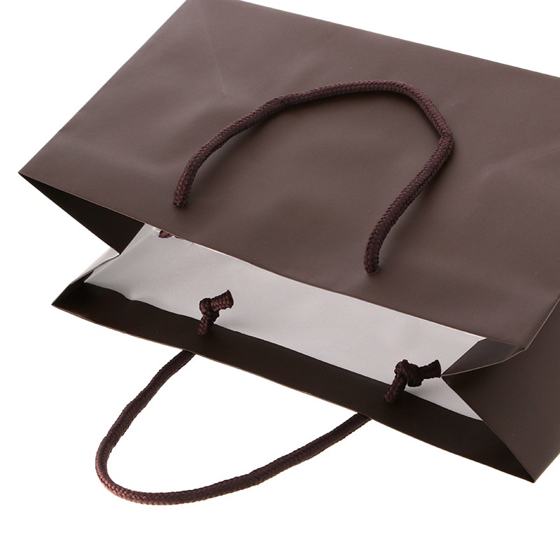 HEIKO 紙袋 ブライトバッグ 30.5-14 チョコブラウン(マットPP貼り) 10枚/袋