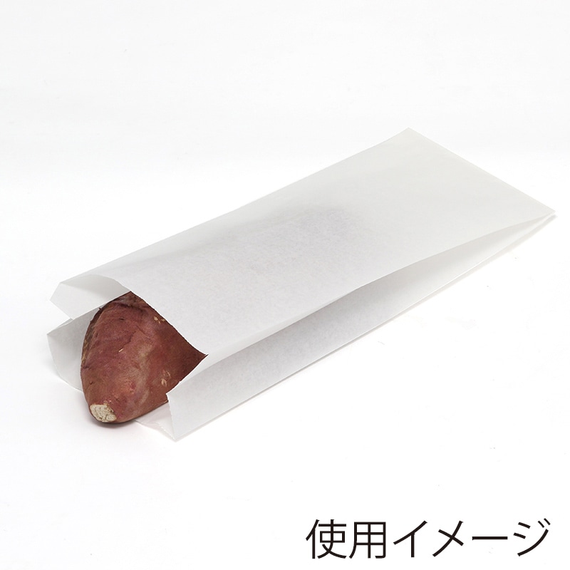 HEIKO ガゼットパック 焼き芋用 白無地 100枚/袋