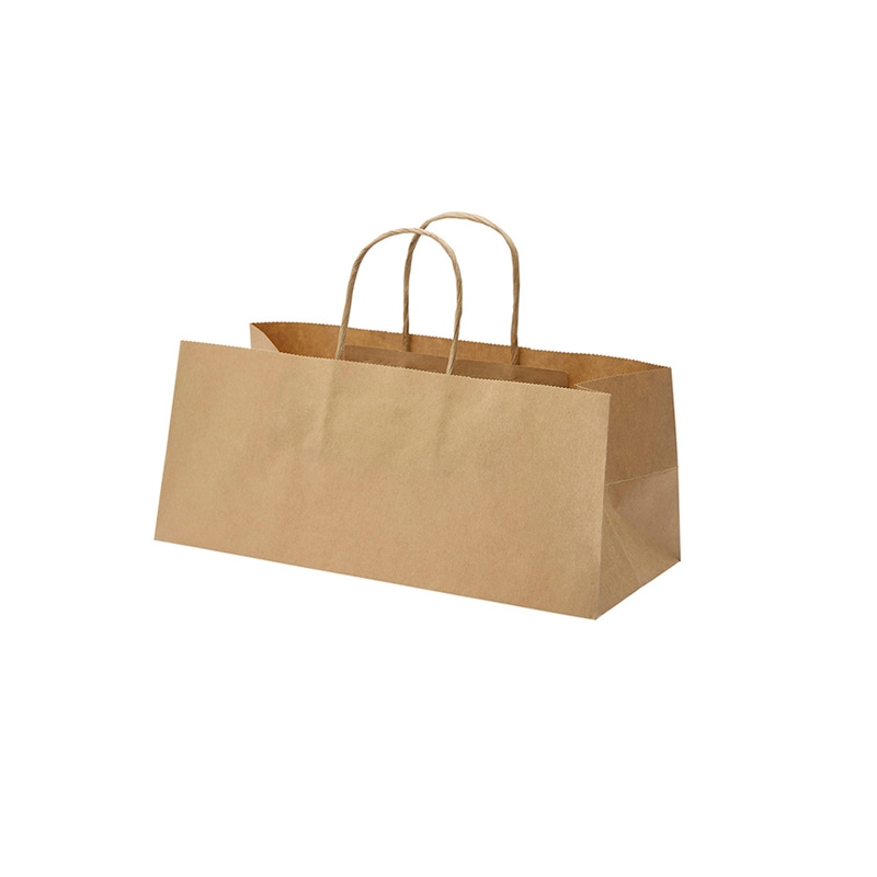 HEIKO 手提げ紙袋 オブロングバッグ 29-12 未晒無地 20枚/袋