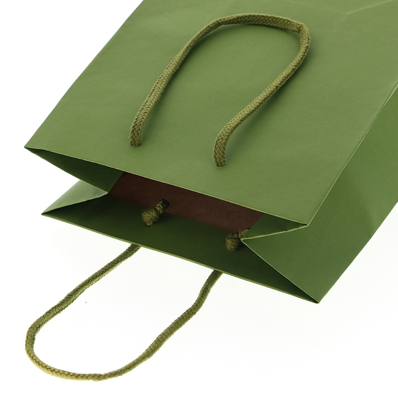 HEIKO 紙袋 プレーンチャームバッグ 20-12 ヒワ 10枚/袋