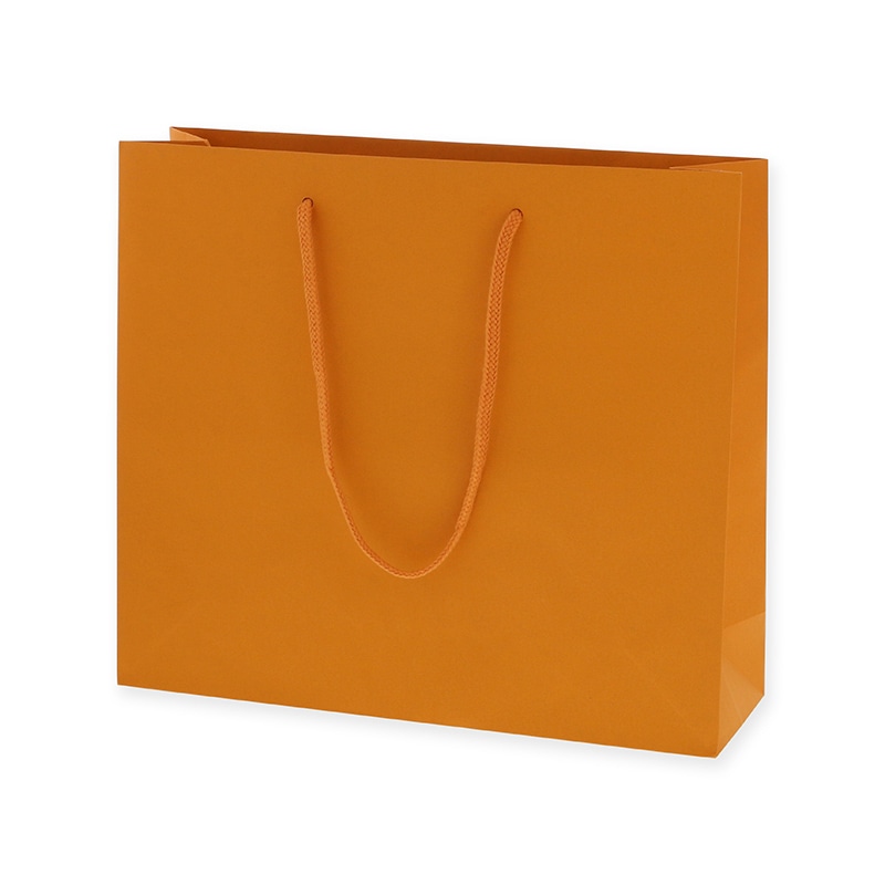 HEIKO 紙袋 プレーンチャームバッグ 3才 オレンジ 10枚/袋