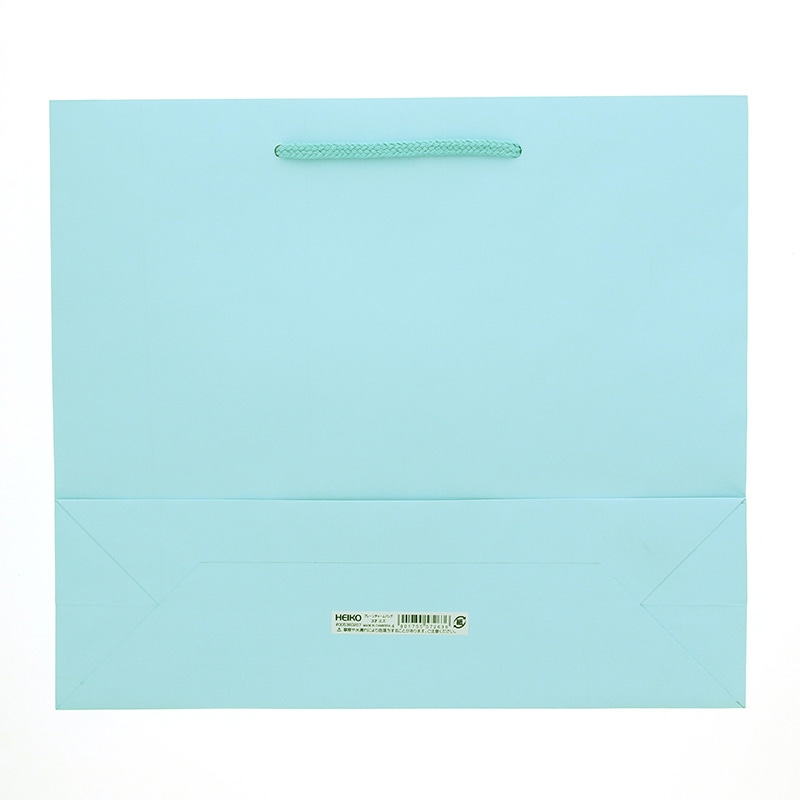 HEIKO 紙袋 プレーンチャームバッグ 3才 水色 10枚/袋