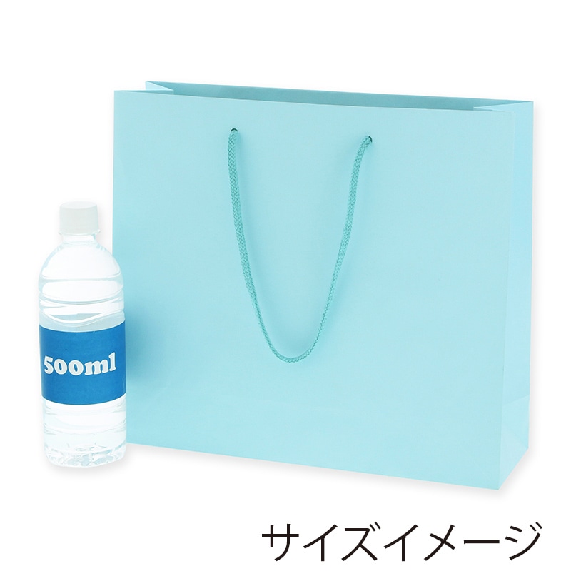 HEIKO 紙袋 プレーンチャームバッグ 3才 水色 10枚/袋