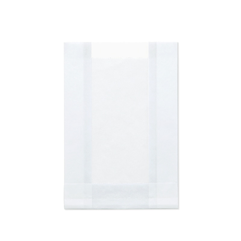 HEIKO 窓付耐油ガゼットパック 小 白無地 100枚/袋