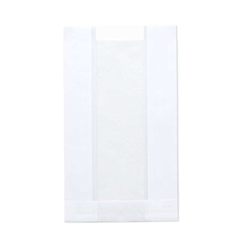 HEIKO 窓付耐油ガゼットパック 中 白無地 100枚/袋