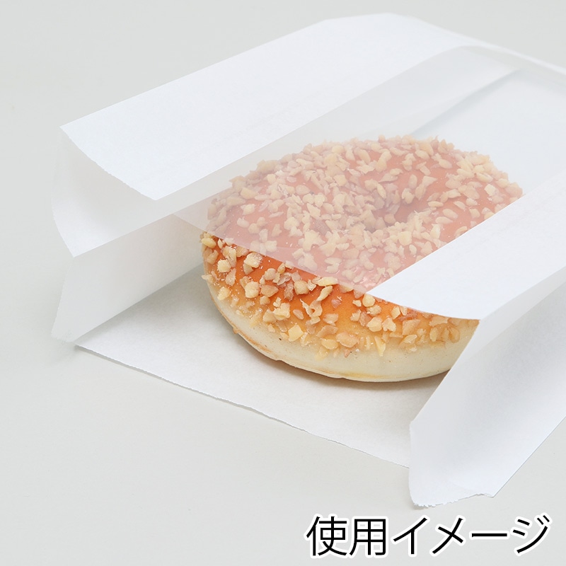 HEIKO 窓付耐油ガゼットパック 中 白無地 100枚/袋