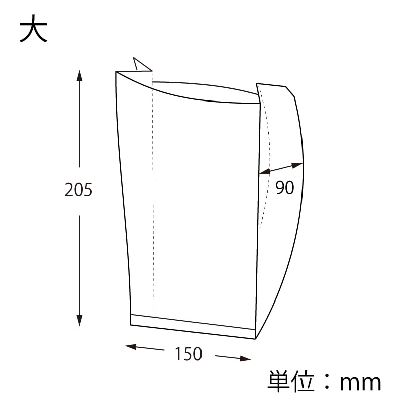 HEIKO 窓付耐油ガゼットパック 大 白無地 100枚/袋