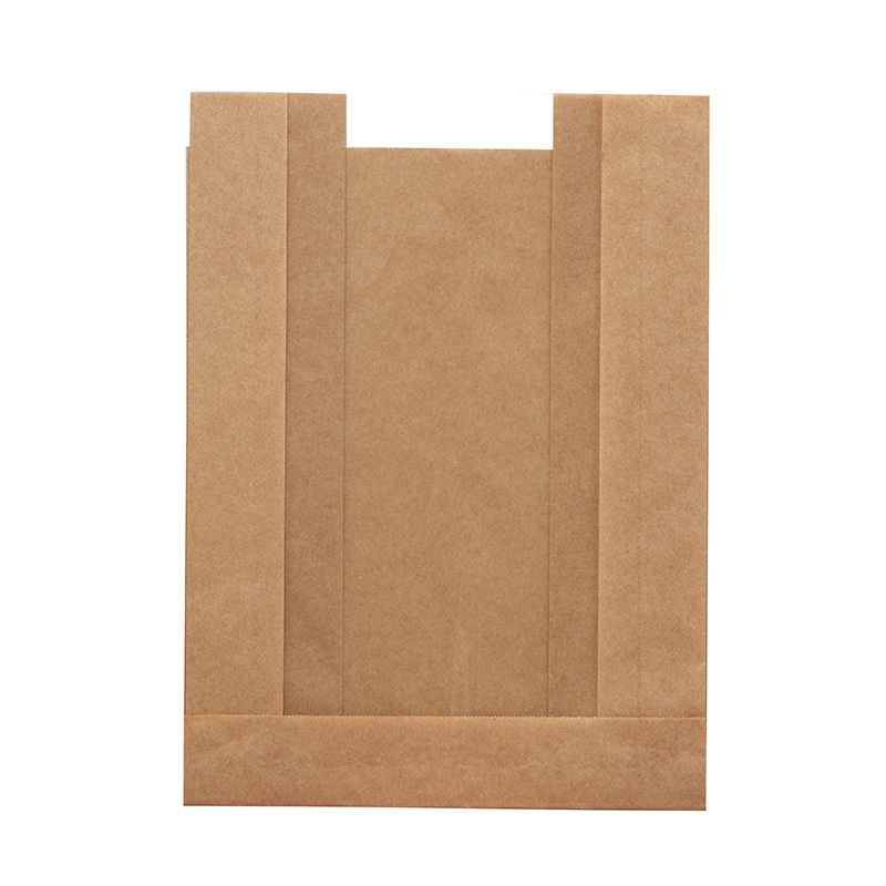 HEIKO 窓付耐油ガゼットパック 大 未晒無地 100枚/袋