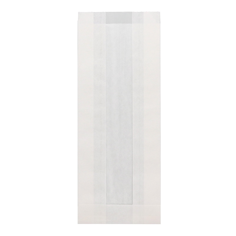 HEIKO NF(ノンフッ素)窓付耐油ガゼットパック ロング 白無地 100枚/袋