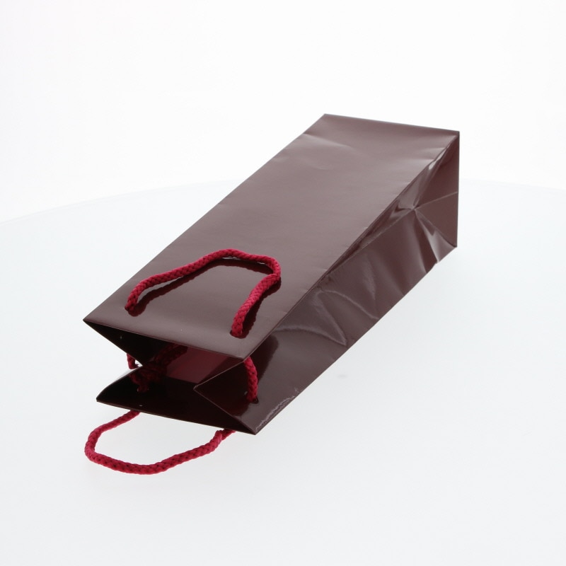 HEIKO 紙袋 ブライトバッグ ワインS 1本用 エンジ 10枚/袋 006458201