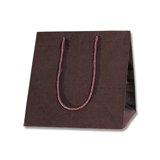 HEIKO 手提げ紙袋 カラーアレンジバッグ S 焦茶 10枚/袋