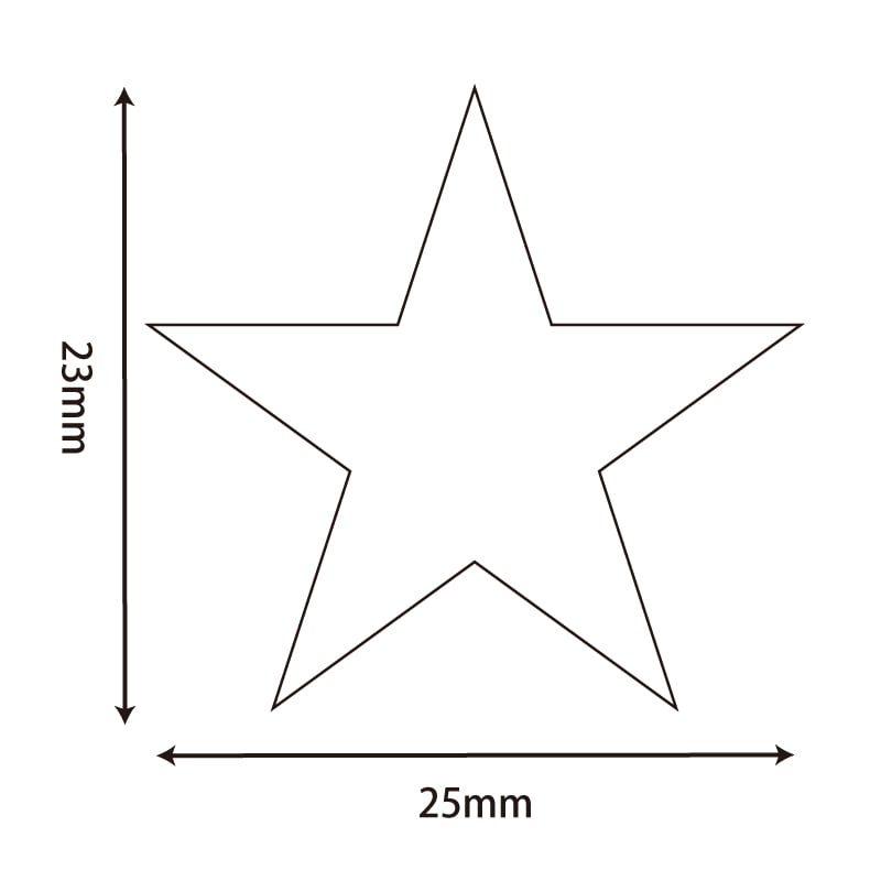 HEIKO タックラベル(シール) No.332 星 赤 23×25mm 18片/束