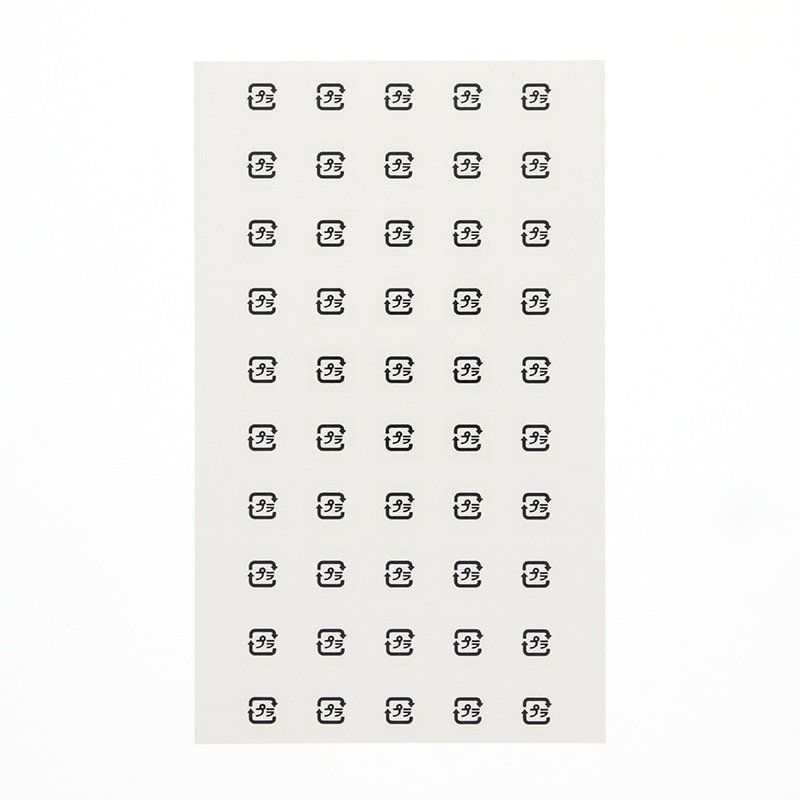 HEIKO タックラベル(シール) No.403 リサイクル表示 プラマーク 「プラ」 透明 10×10mm 500片/束