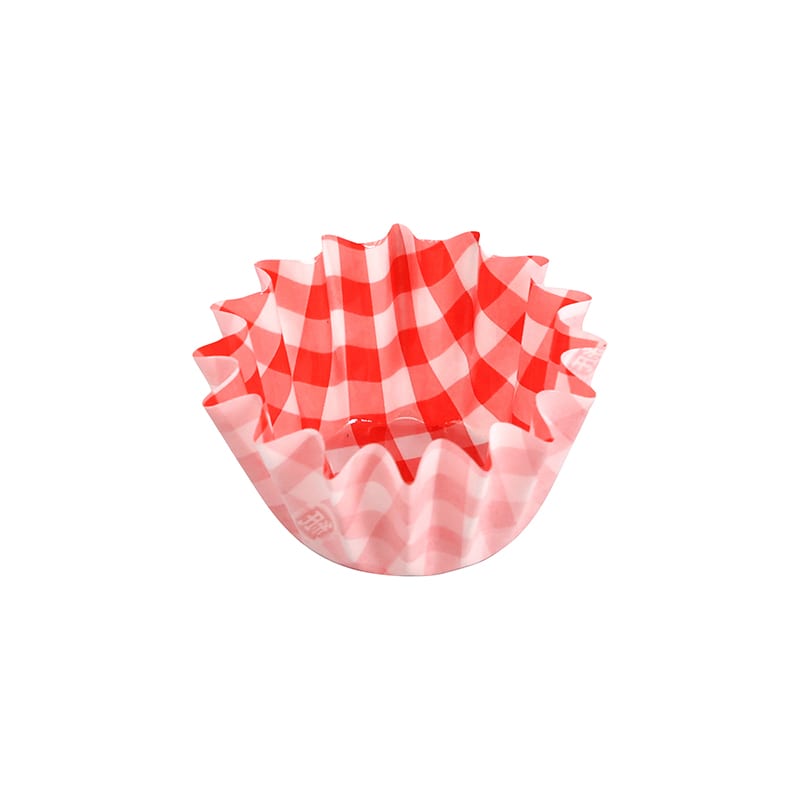 HEIKO 純白ペットケース 4号深 赤チェック 250枚/本