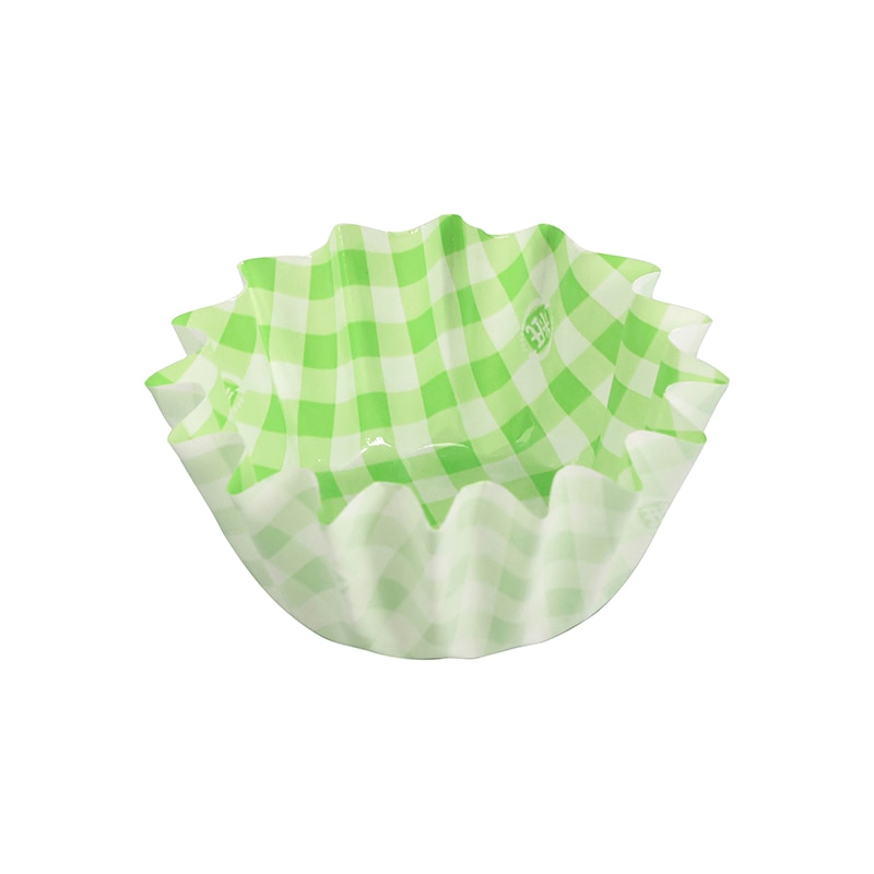 HEIKO 純白ペットケース 6号深 緑チェック 250枚/本