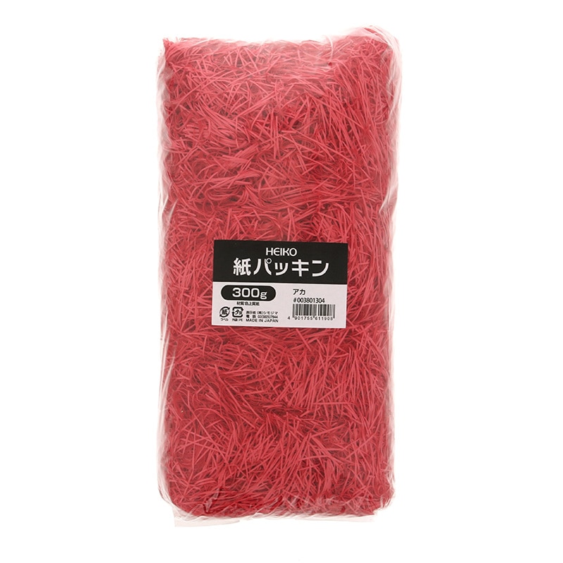 HEIKO 緩衝材 紙パッキン 300g入 赤 1袋
