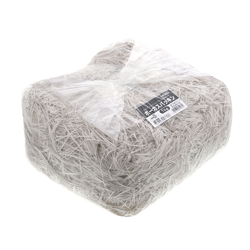HEIKO 緩衝材 ボーガスパッキン 1kg入 オフホワイト 1袋