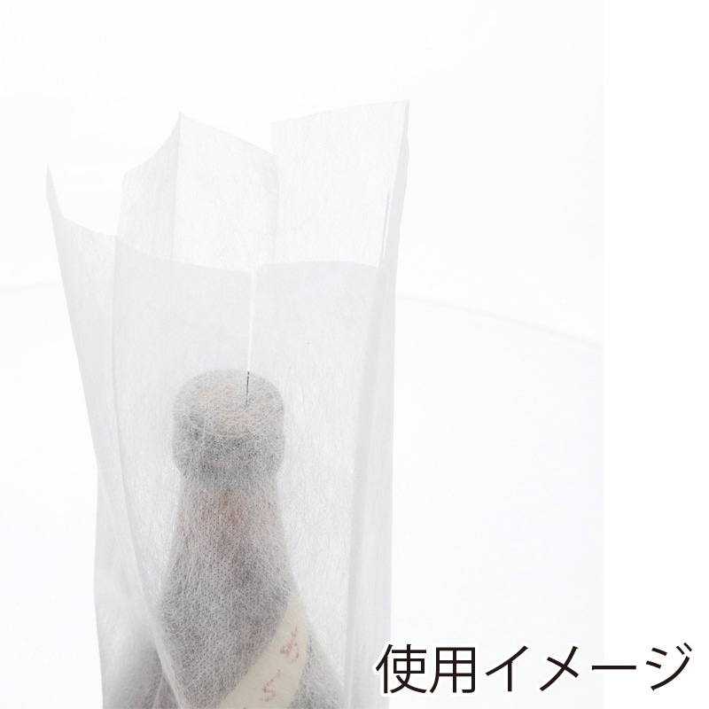 不織布酒瓶袋 4合瓶用 白 100枚/束